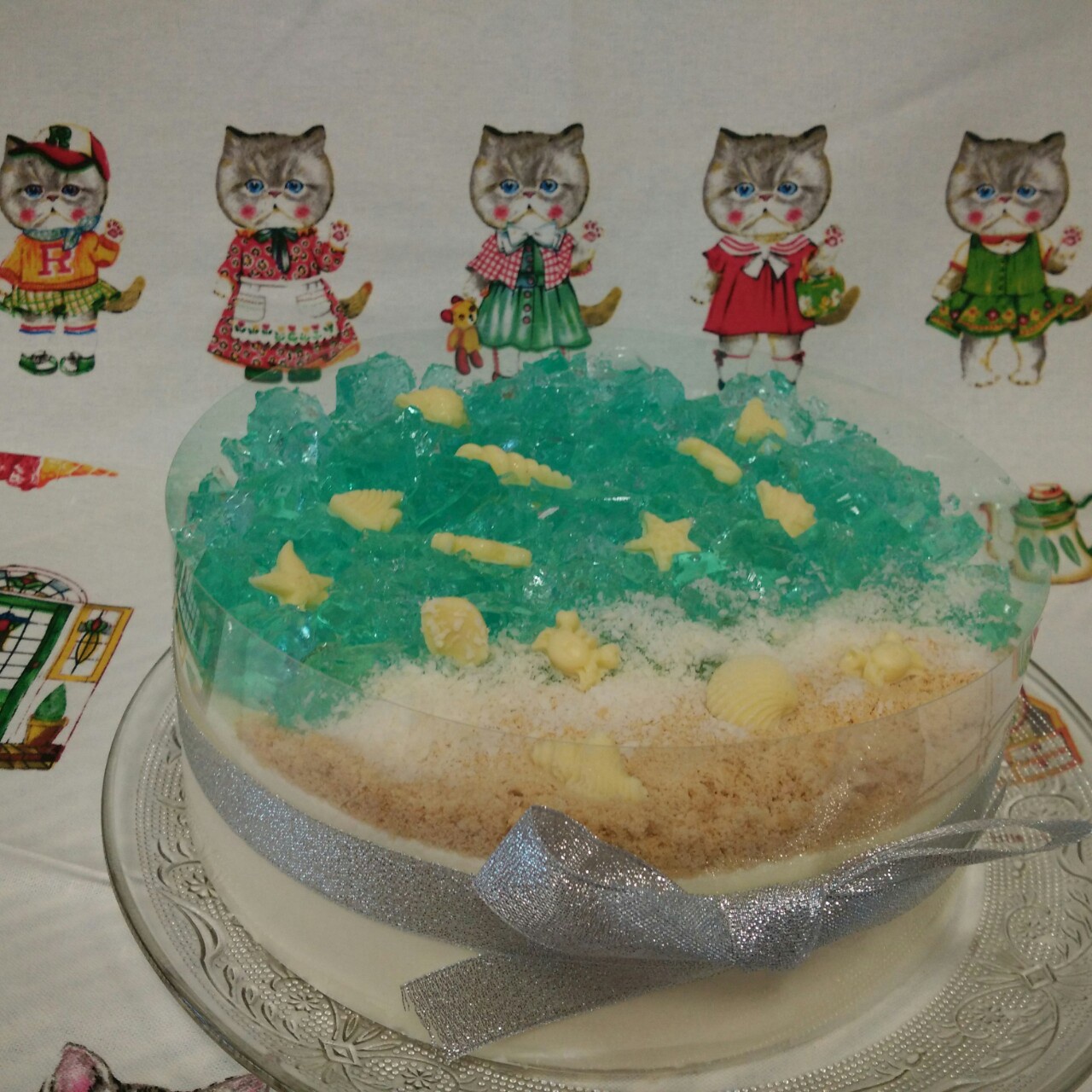 蓝色の海洋酸奶慕斯蛋糕