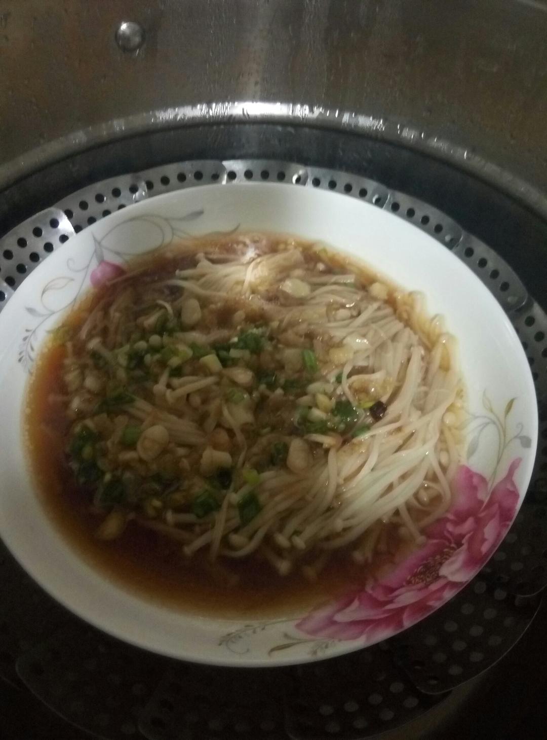 蒜蓉蒸金针菇
