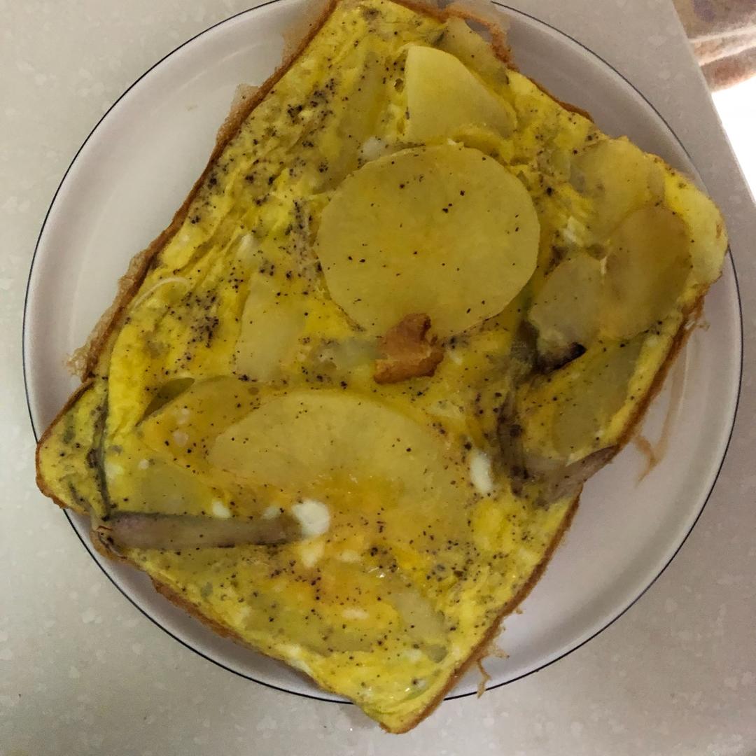 少年哟已不再w做的【蛋蛋去哪了】超容易上手的西班牙马铃薯烘蛋