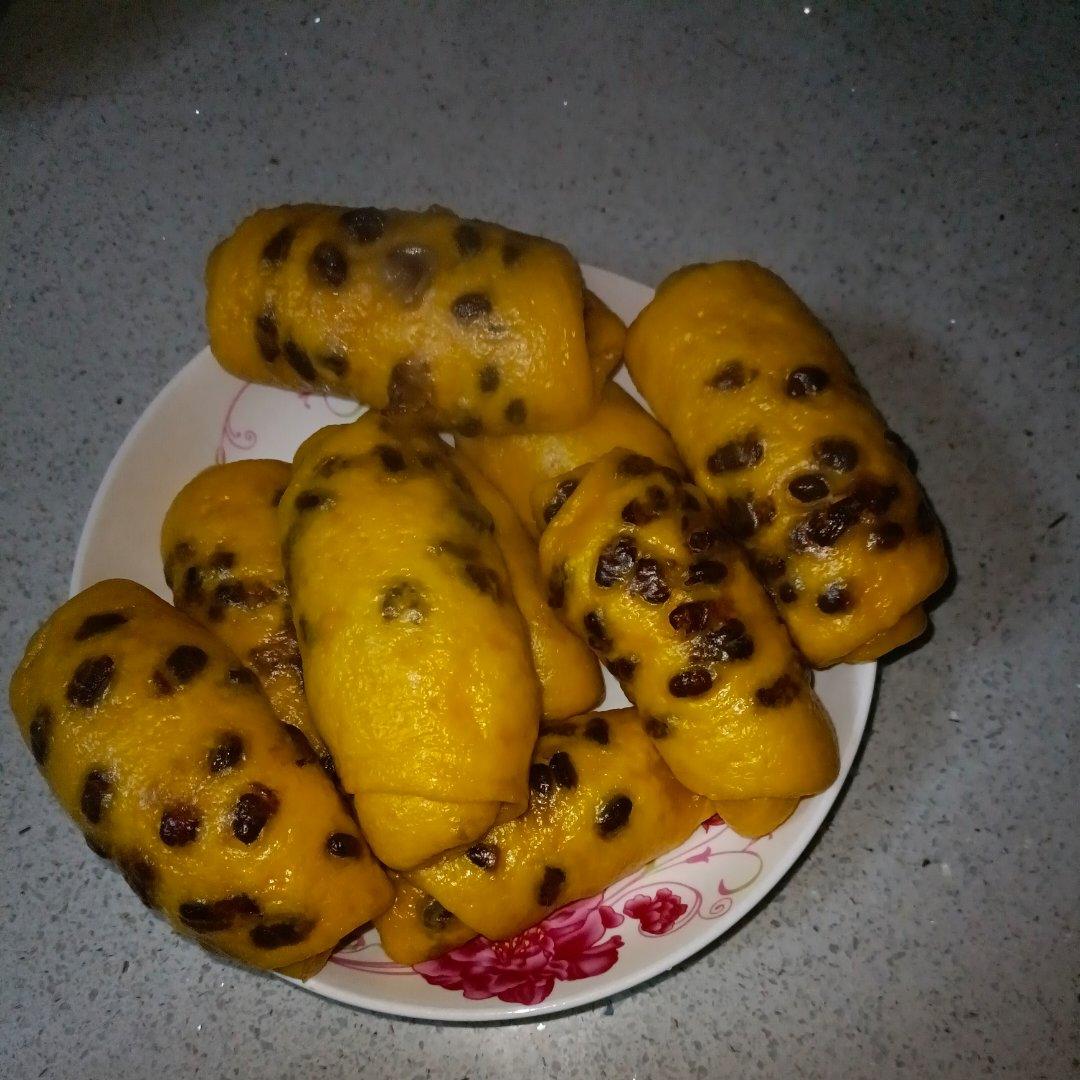 南瓜红豆卷(老少皆宜，附蜜豆制作方法)