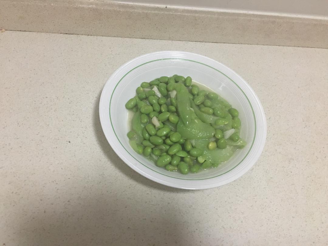 丝瓜炒毛豆