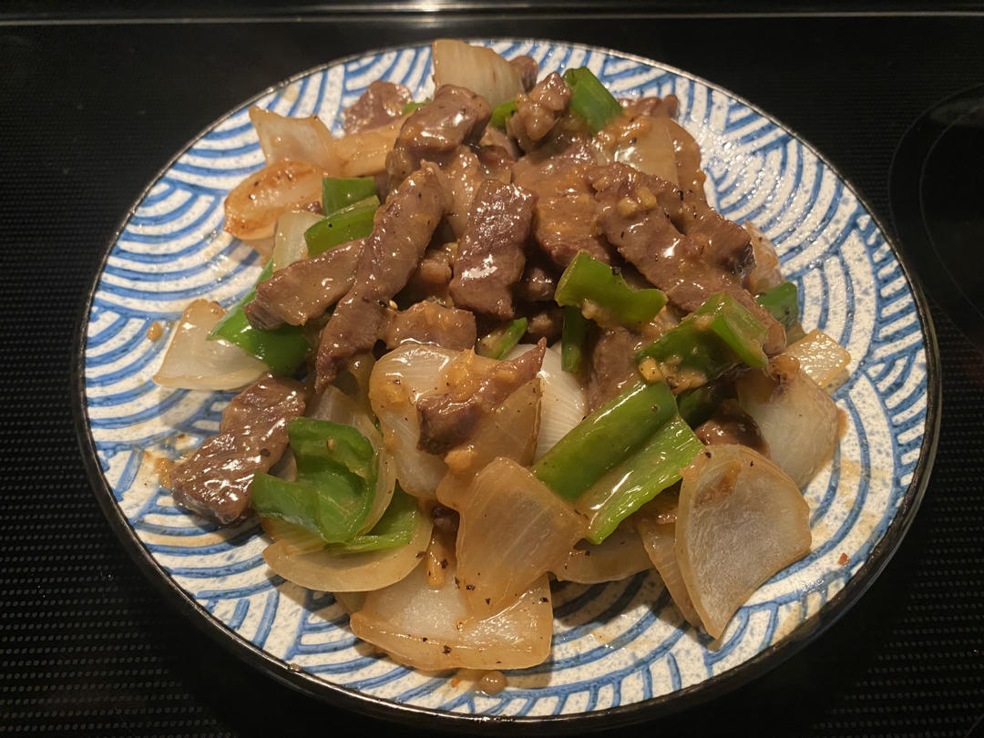 青椒洋葱炒牛肉丝