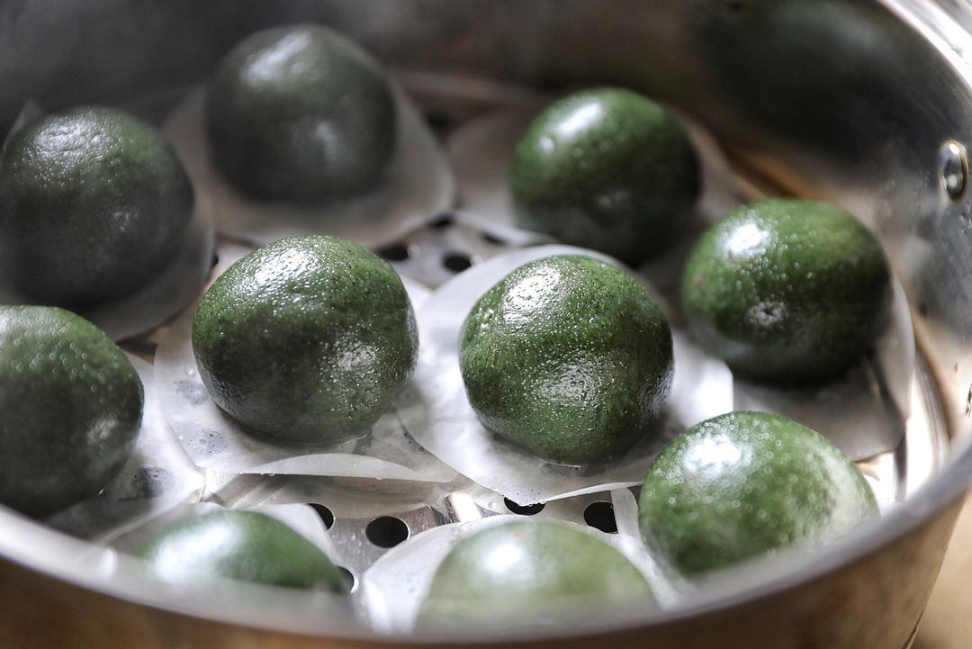 《Tinrry+》咸蛋黄肉松青团+红豆沙青团