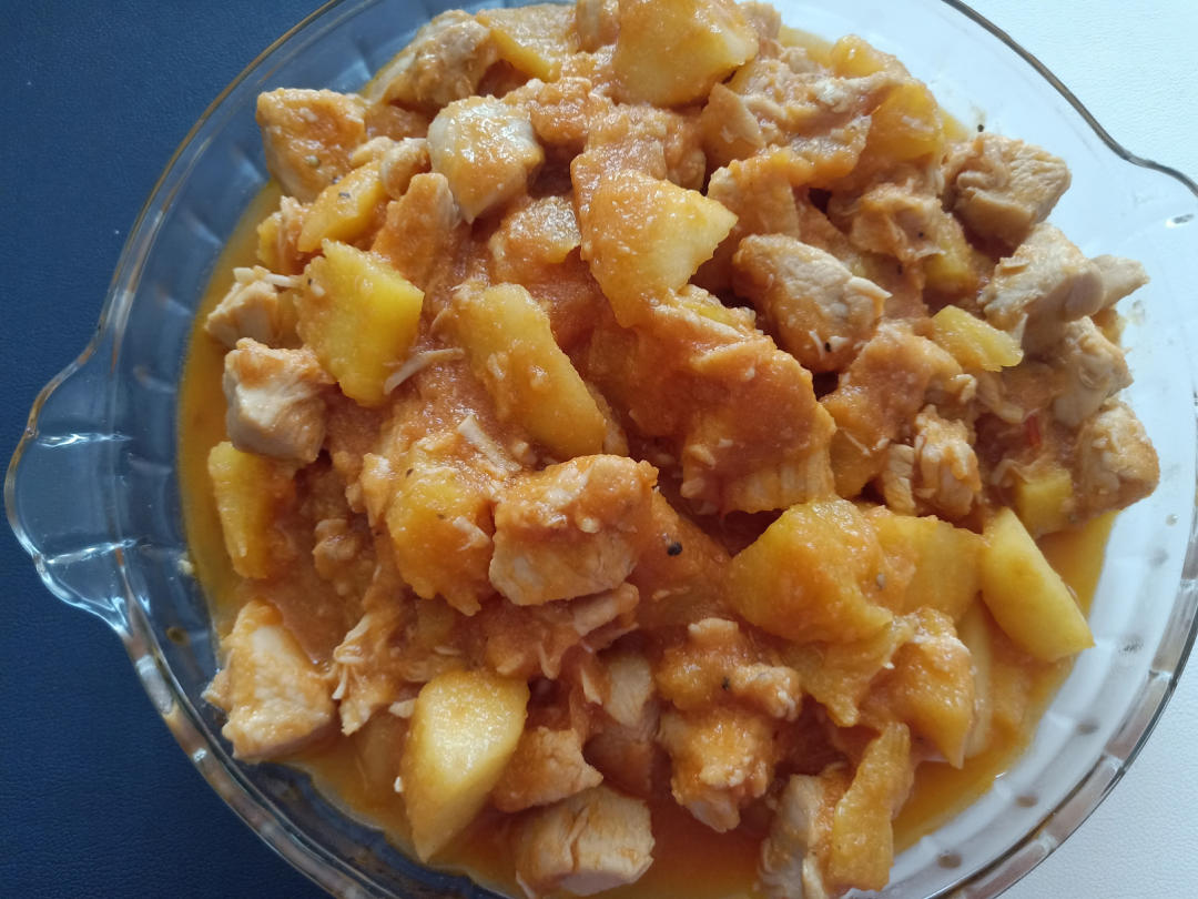 甜辣菠萝苹果鸡【健康一锅端】