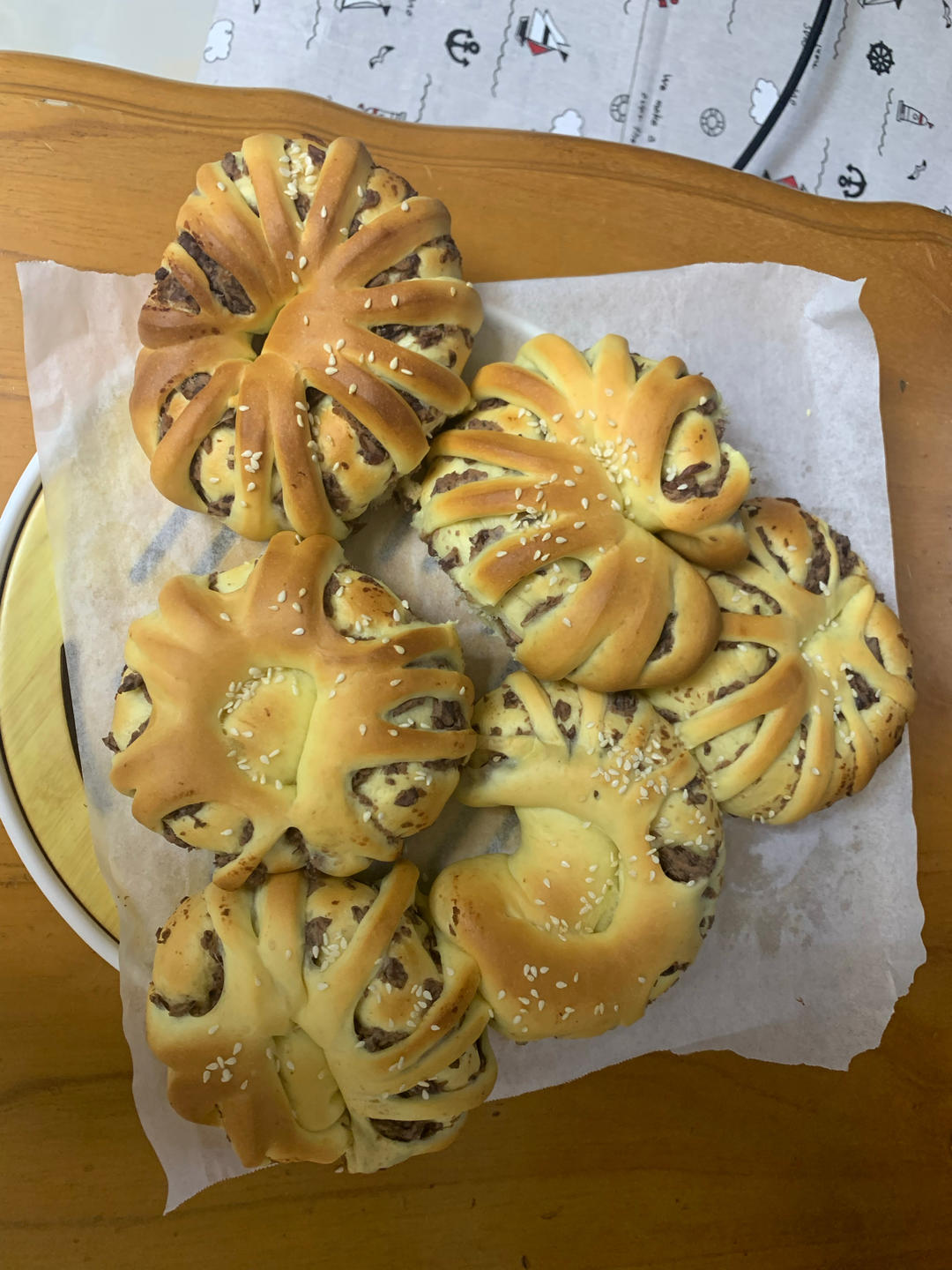 简单易学的红豆沙面包圈