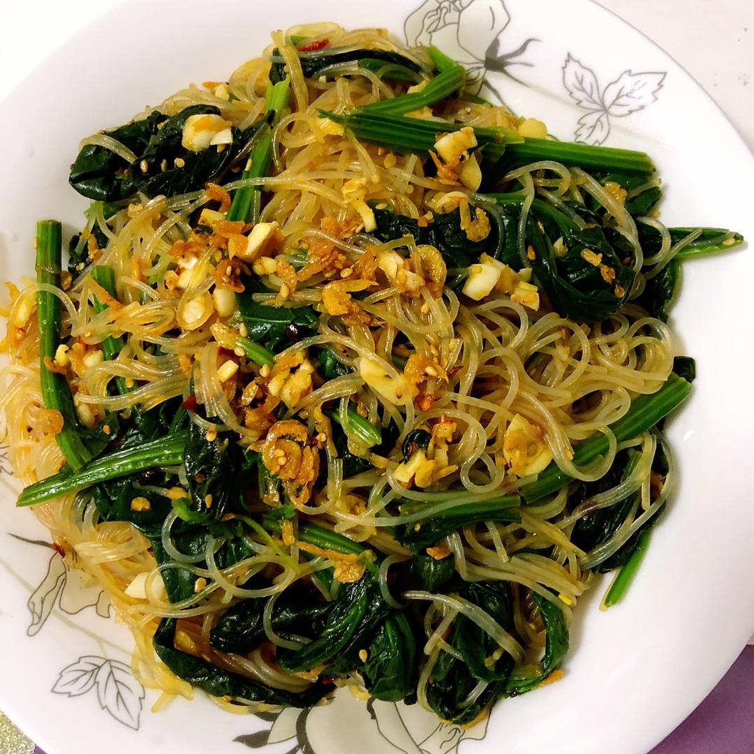 凉拌菠菜粉丝