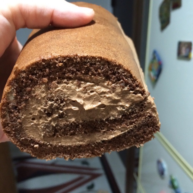 甘纳许巧克力蛋糕卷