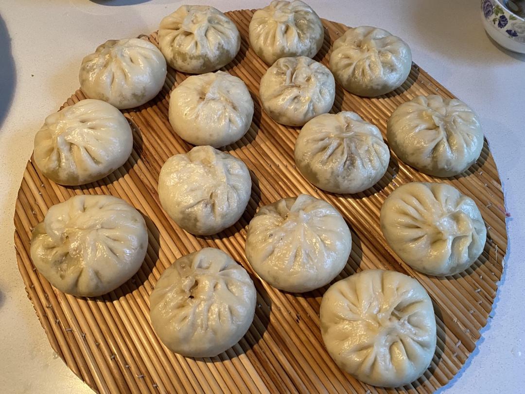 猪肉圆白菜包子馅。