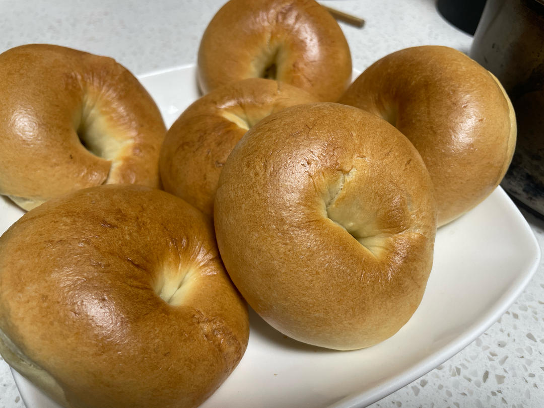 基础奶香贝果&蜜豆乳酪贝果