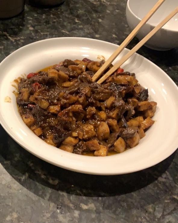 黑椒杏鲍菇牛肉粒