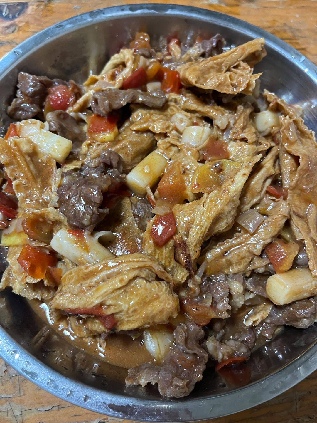 牛肉腐竹番茄煲