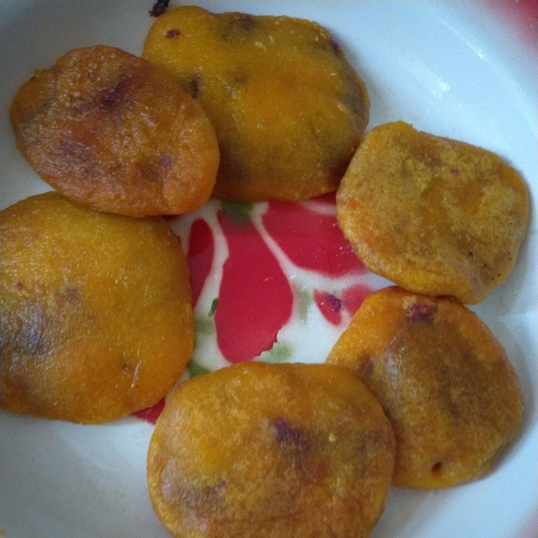 紫薯馅南瓜饼
