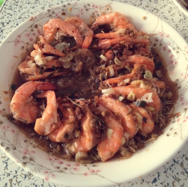 蒜茸粉丝开边虾