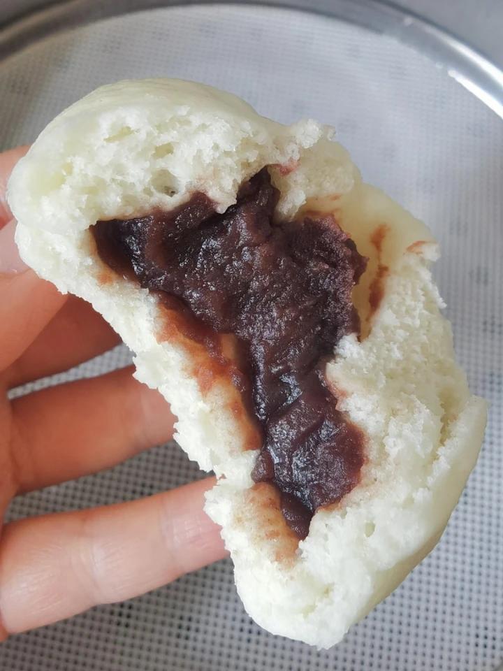 超好吃有豆豆的豆沙包，一次发酵（红豆包）
