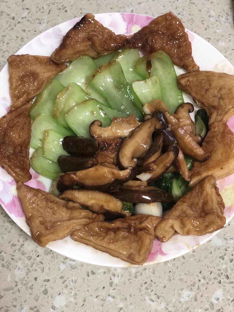 青菜烧香菇