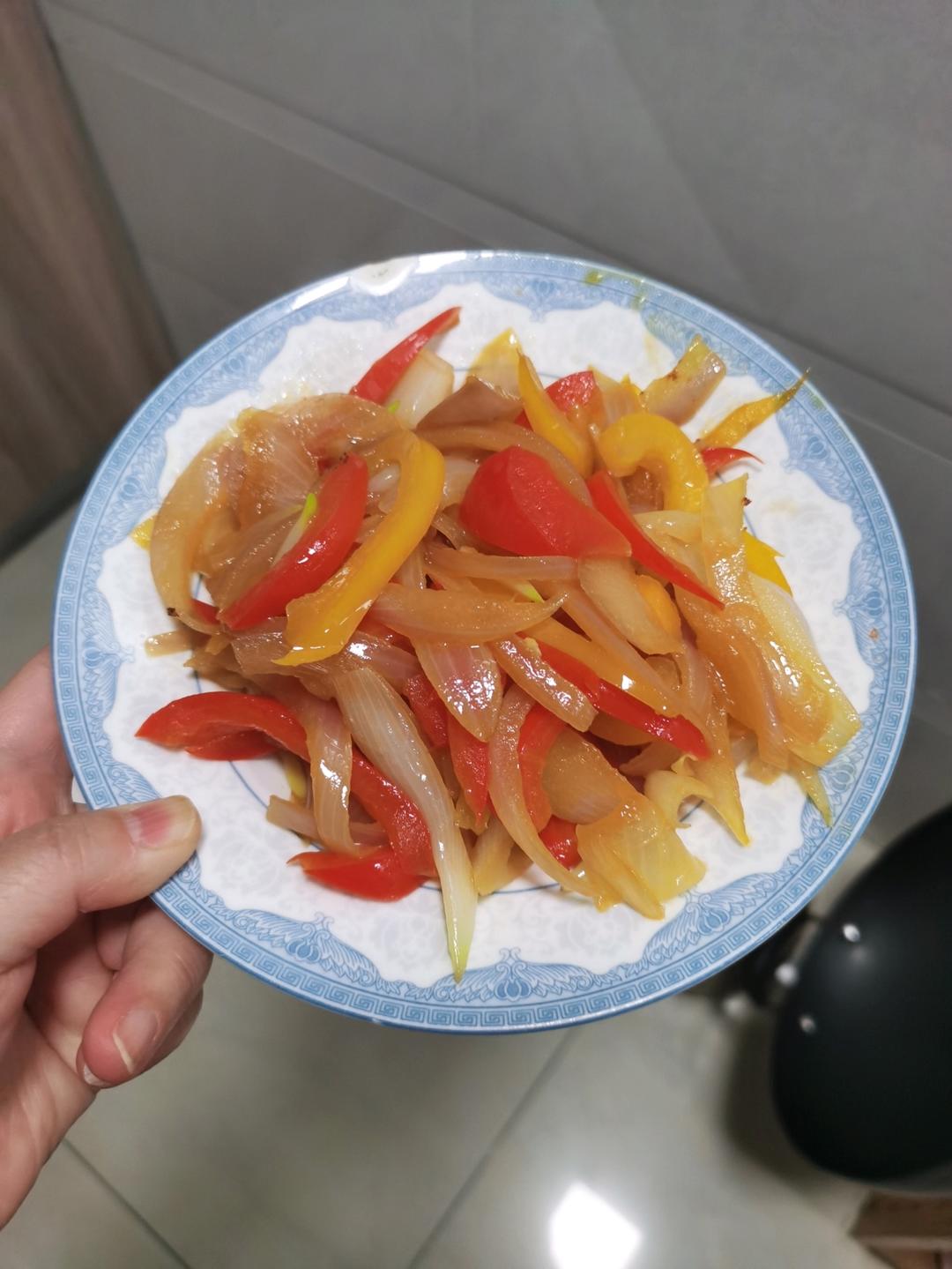洋葱遇到杏鲍菇