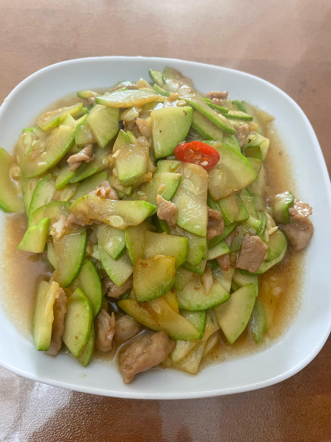 西葫芦炒肉，很适合减脂期的家常菜‼️