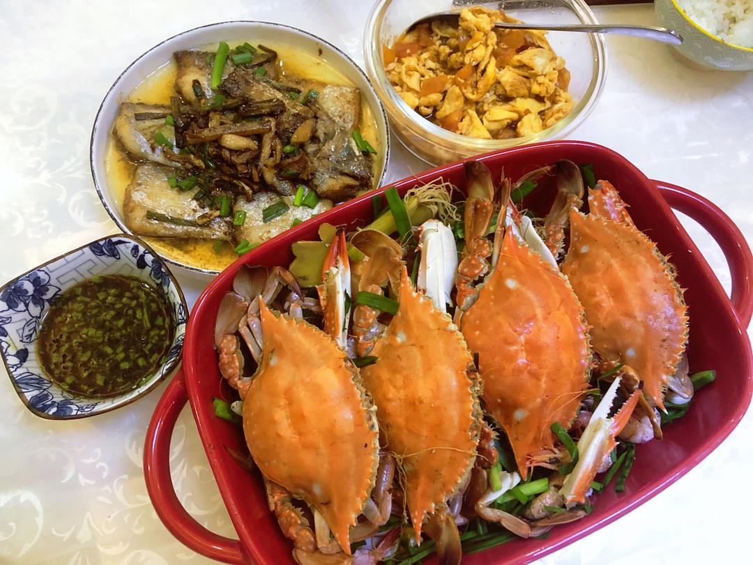 清蒸螃蟹（梭子蟹）