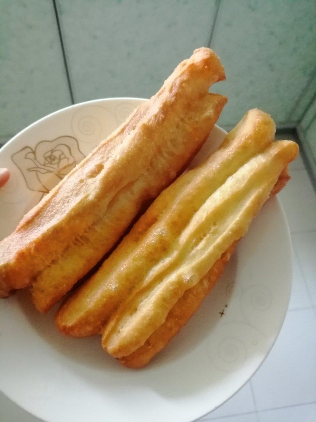 自制无泡打粉油条