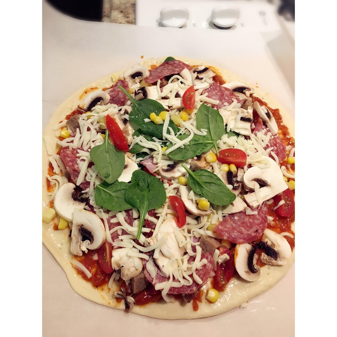 萨拉米薄底披萨 Salami Pizza