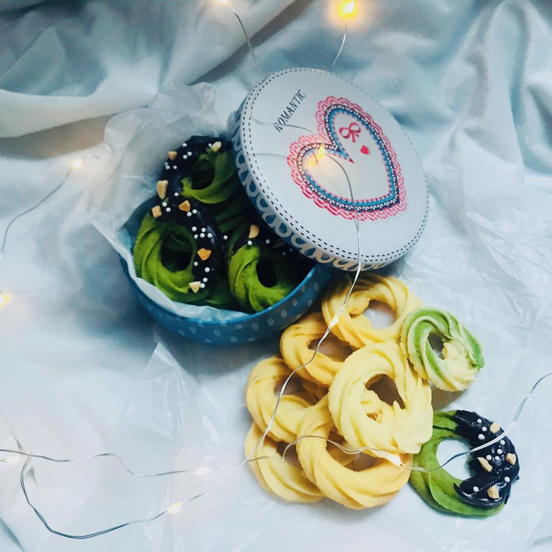 【圣诞花环】抹茶曲奇