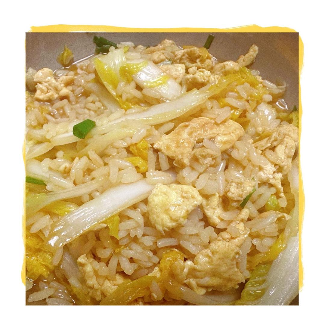 娃娃菜鸡蛋汤饭
