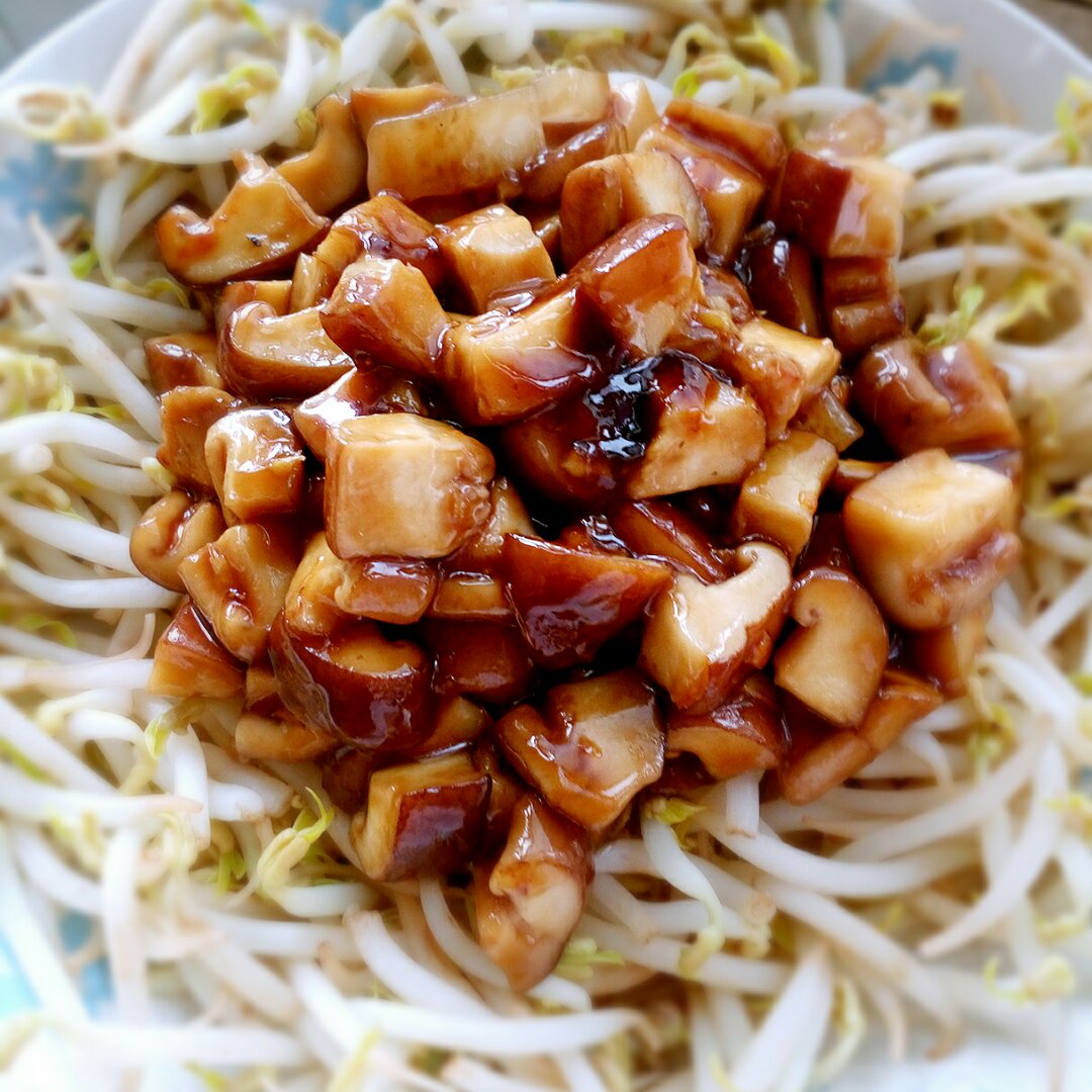 鸟窝芡汁香菇丁