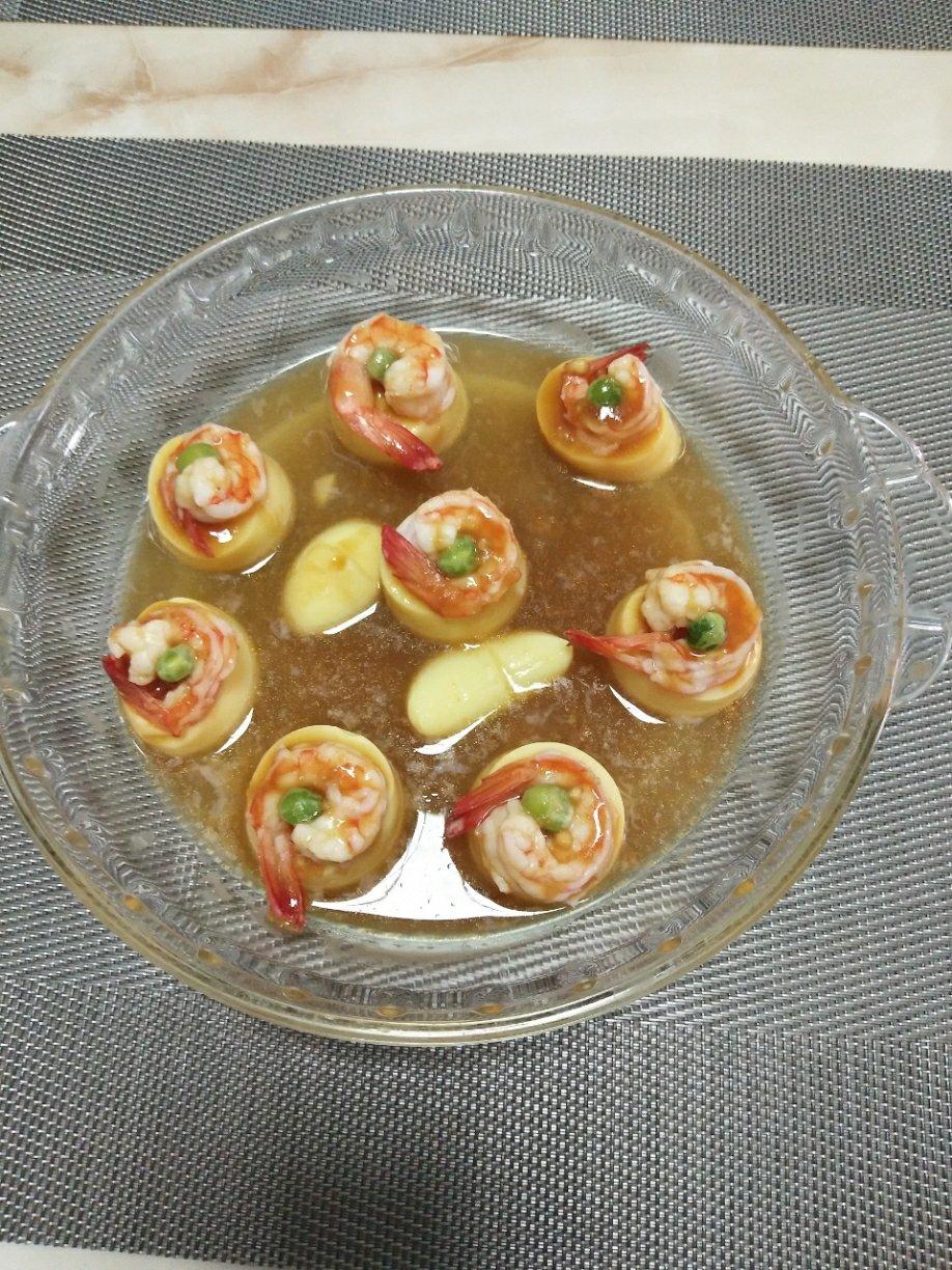 鲜虾蒸日本豆腐
