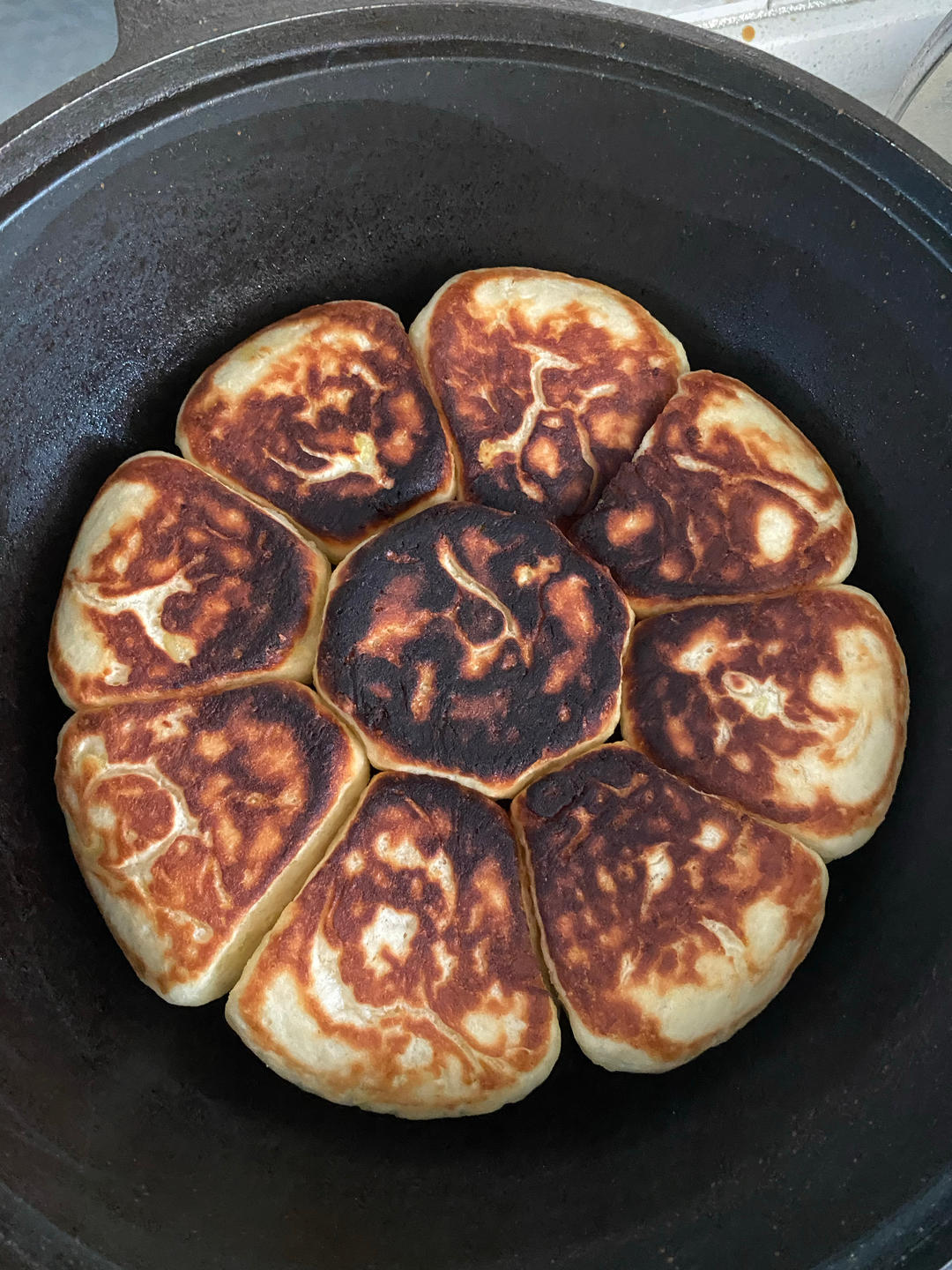 平底锅面包,锅巴太香了!