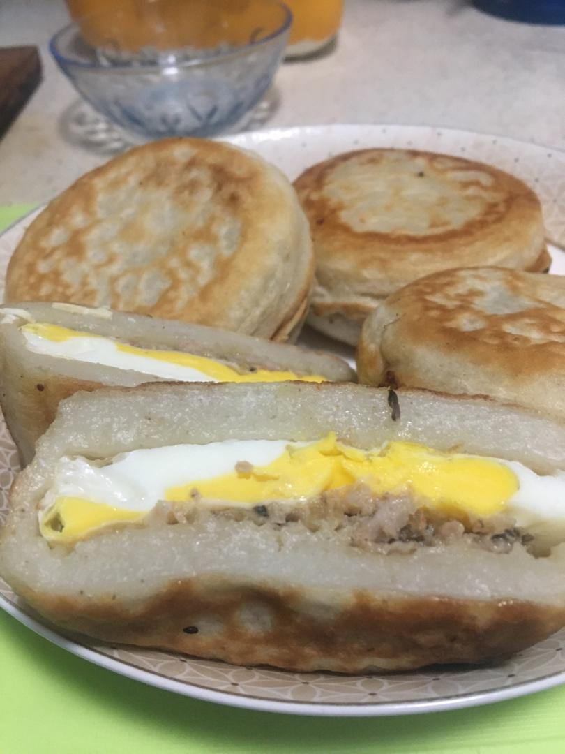 早餐霸王~沉甸甸鸡蛋汉堡
