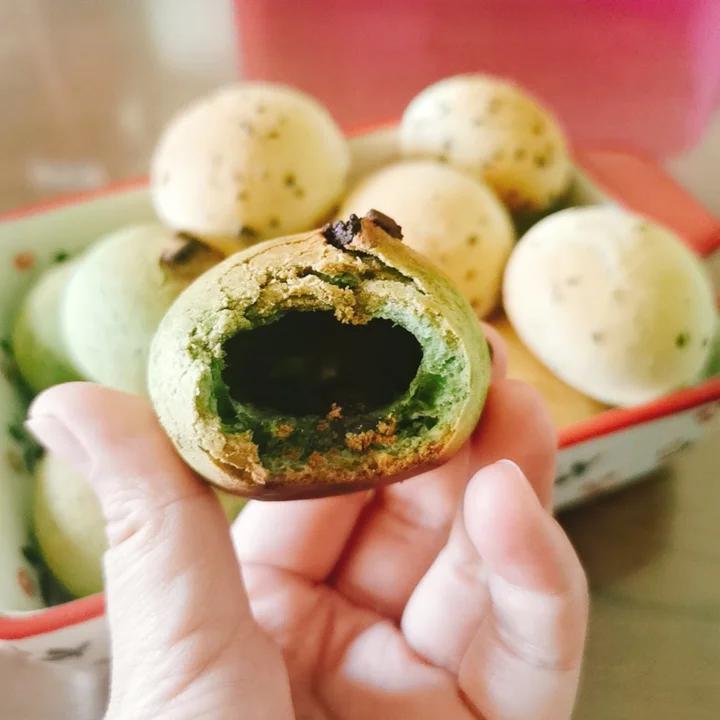 #零失败#一次做多口味：原味/巧克力/抹茶蔓越莓/肉松麻薯面包恐龙蛋