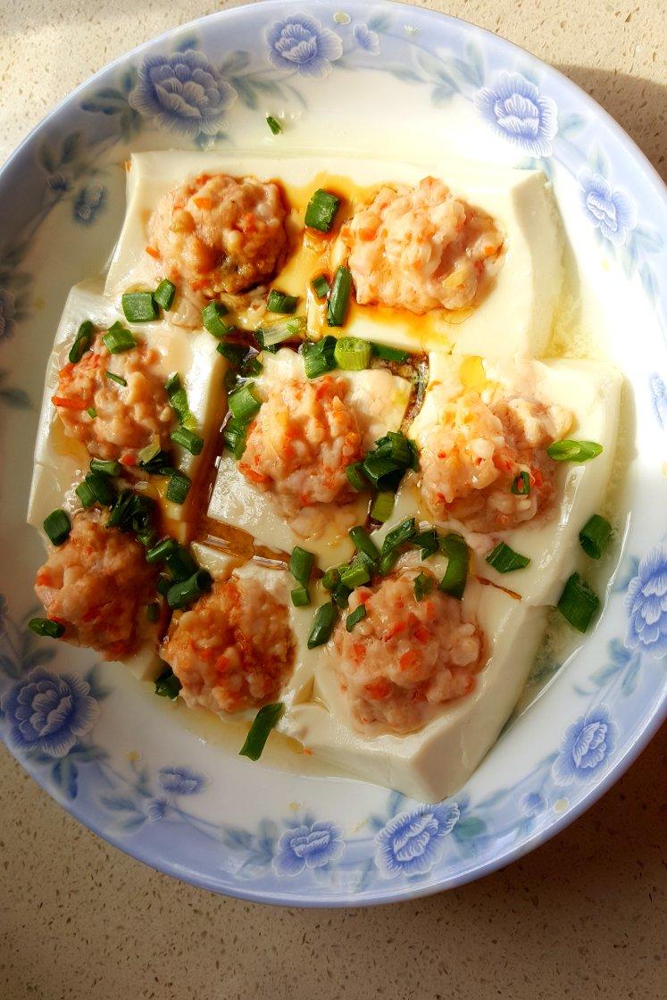 虾茸蒸豆腐