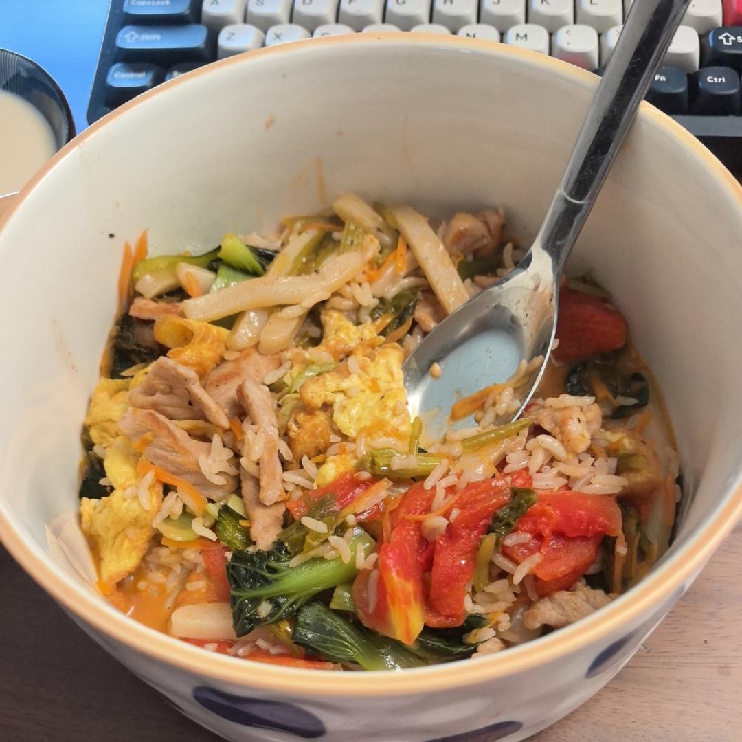 番茄肉丝年糕汤（美味）