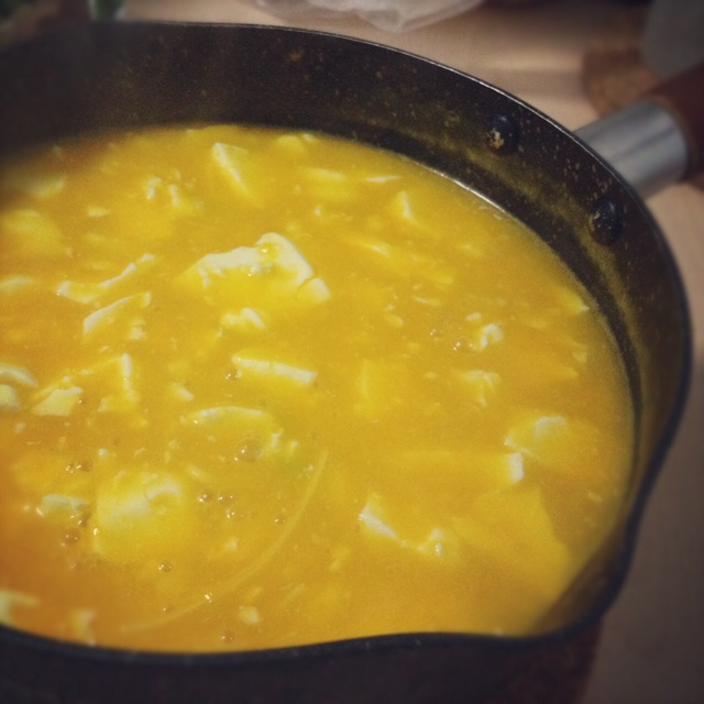 南瓜蛋黄豆腐羹