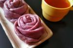 紫薯玫瑰馒头&紫薯小花卷