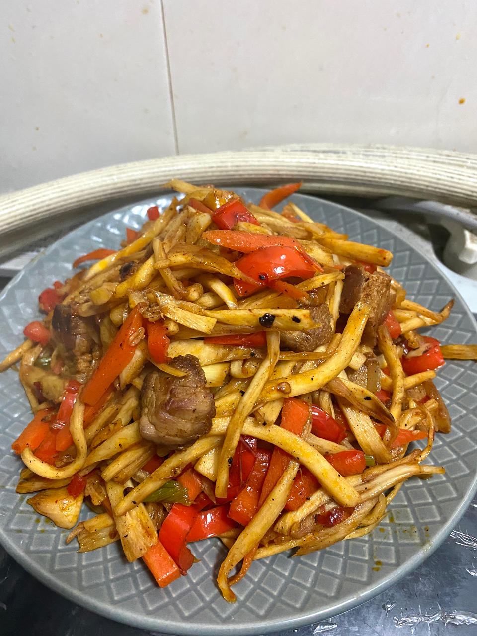 茭白炒肉丝