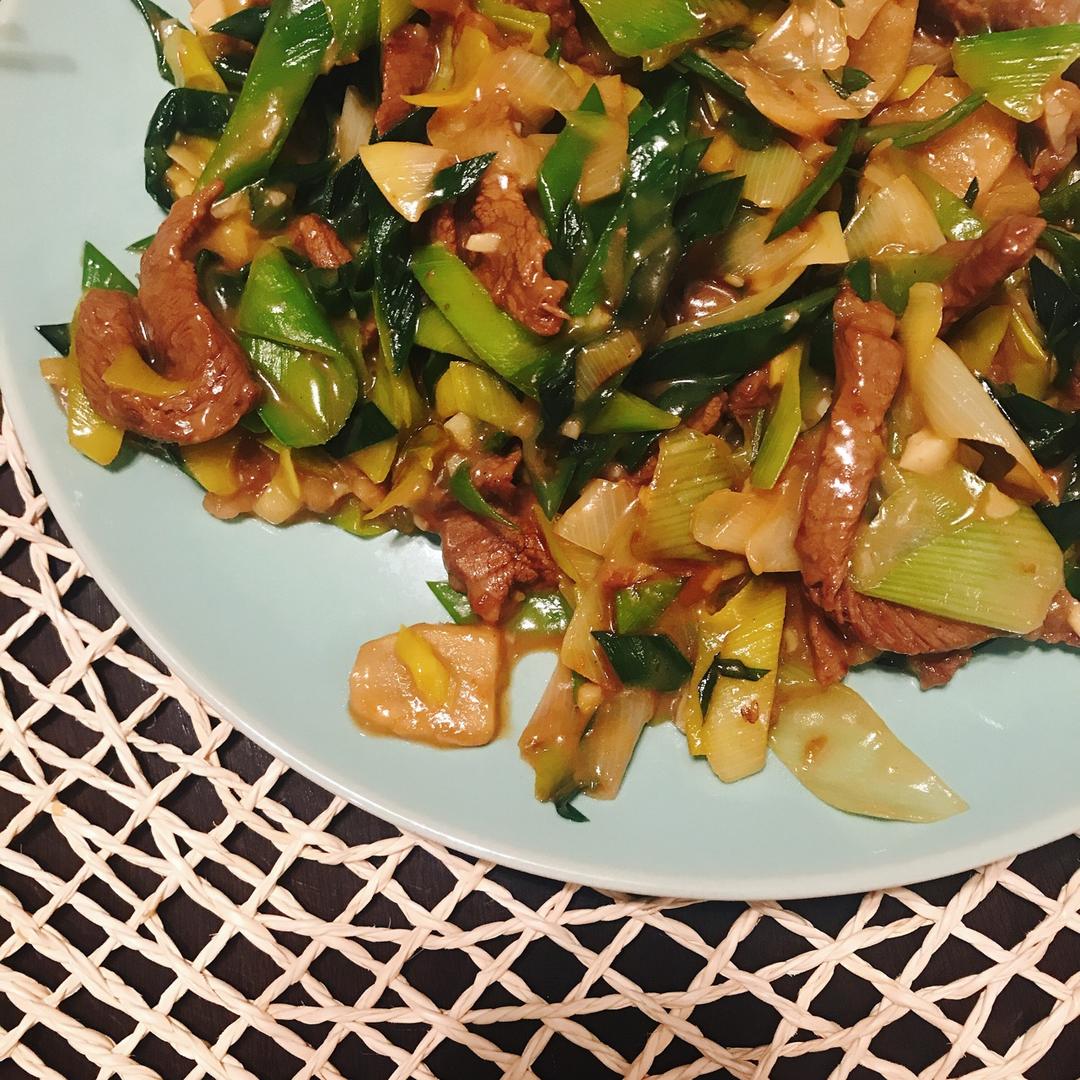 葱爆羊(牛)肉