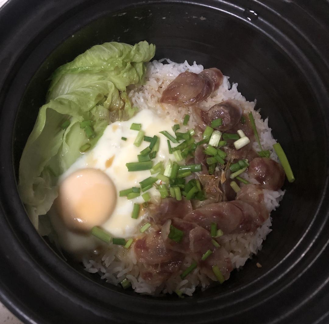 香喷喷的🍲腊肠煲仔饭（砂锅版）超简单神速