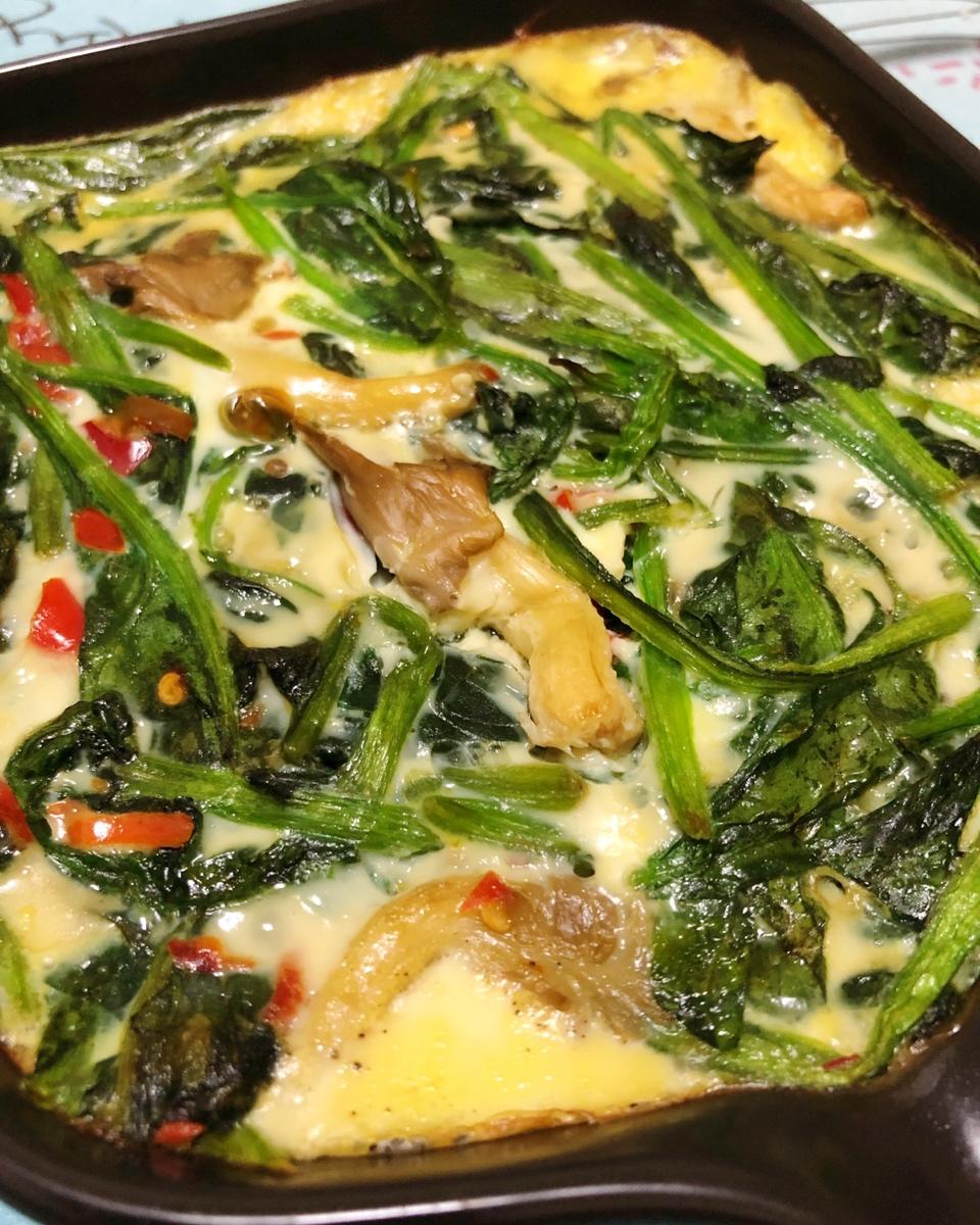 菠菜烘蛋烤箱版