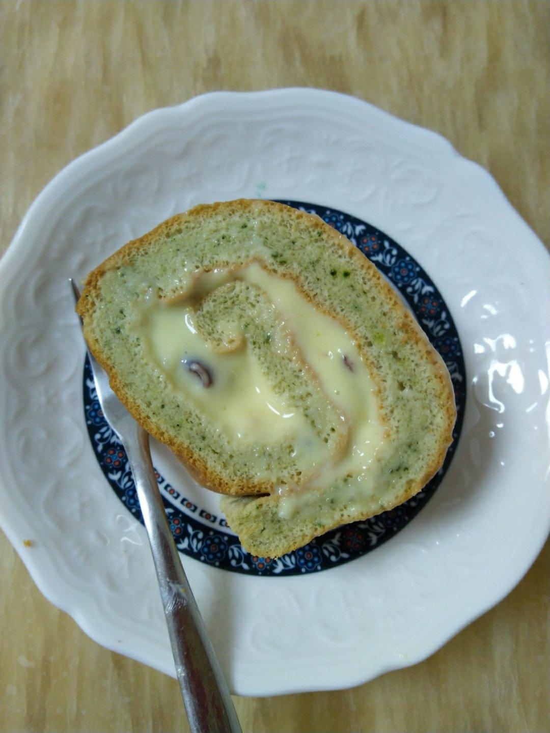 材料最简单的【低卡蛋糕卷】卡仕达戚风卷