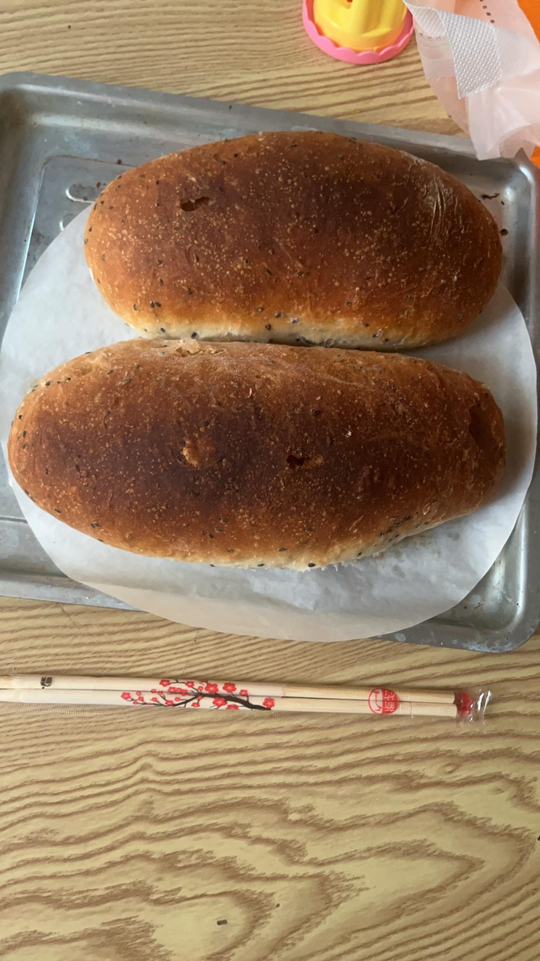 健康黑芝麻面包（免揉）