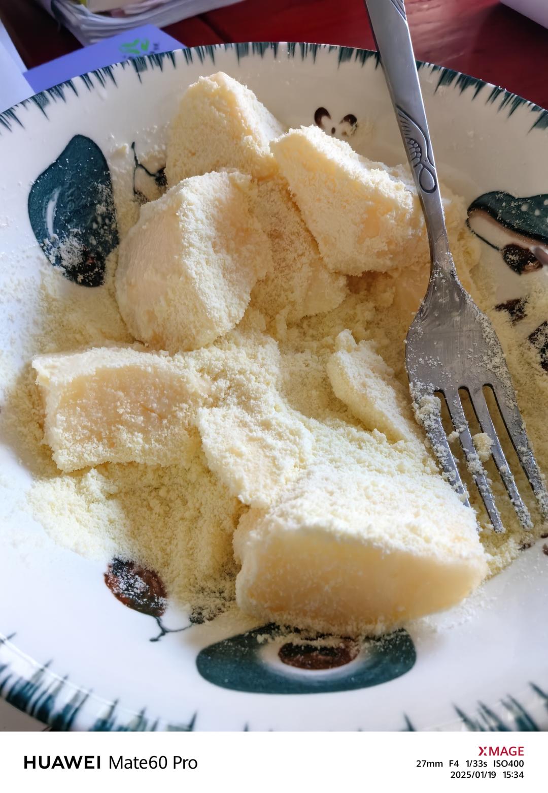 奶粉干吃的苹果奶贝，口感绝绝子