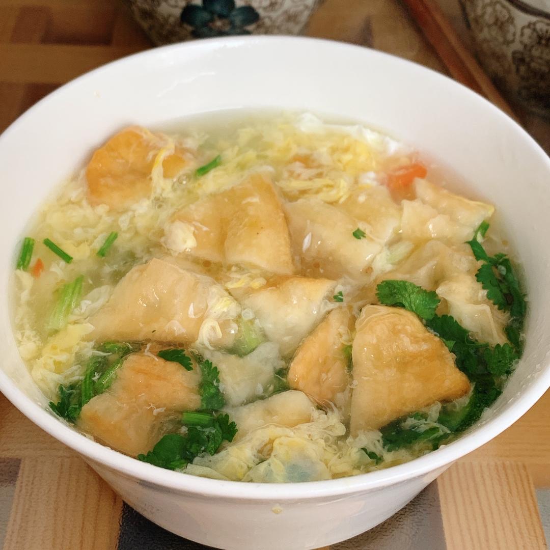 油条韭菜末蛋花汤（消耗油条）