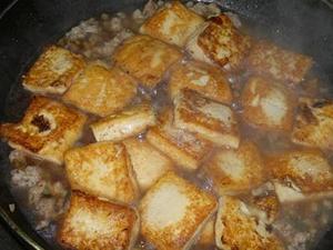 肉末煎豆腐的做法 步骤4