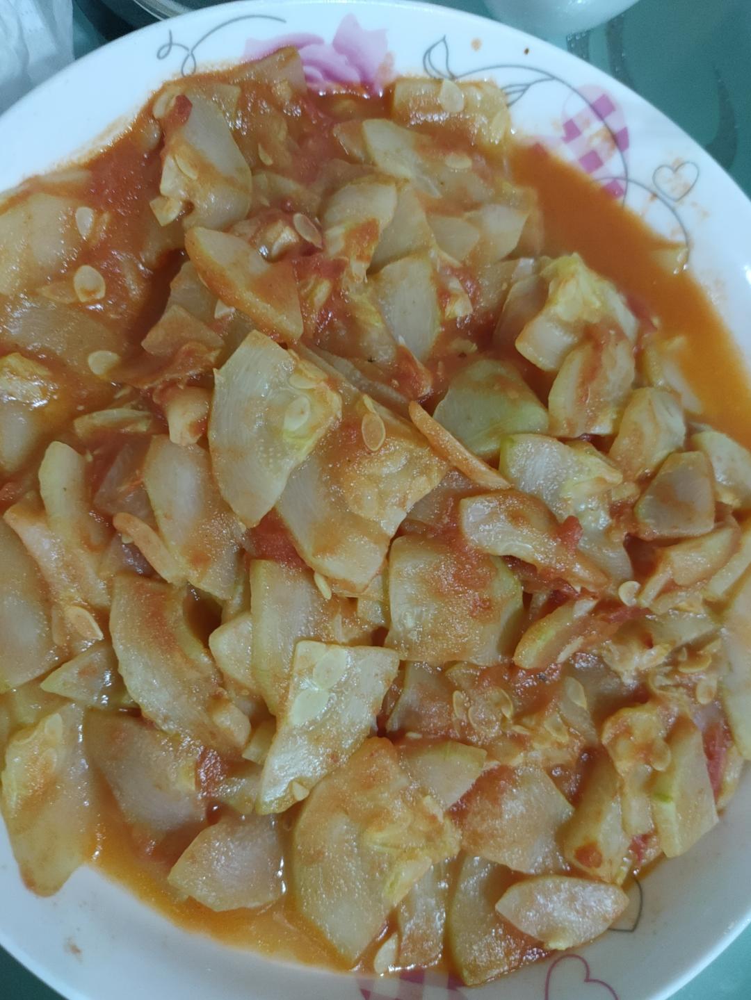 夏季解暑开胃菜【西葫芦炒西红柿】