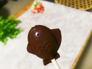 巧克力鱼棒棒糖的做法 步骤9