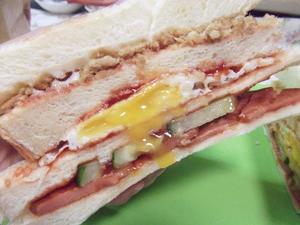 （元气早餐）鸡蛋火腿肉松三明治的做法 步骤12