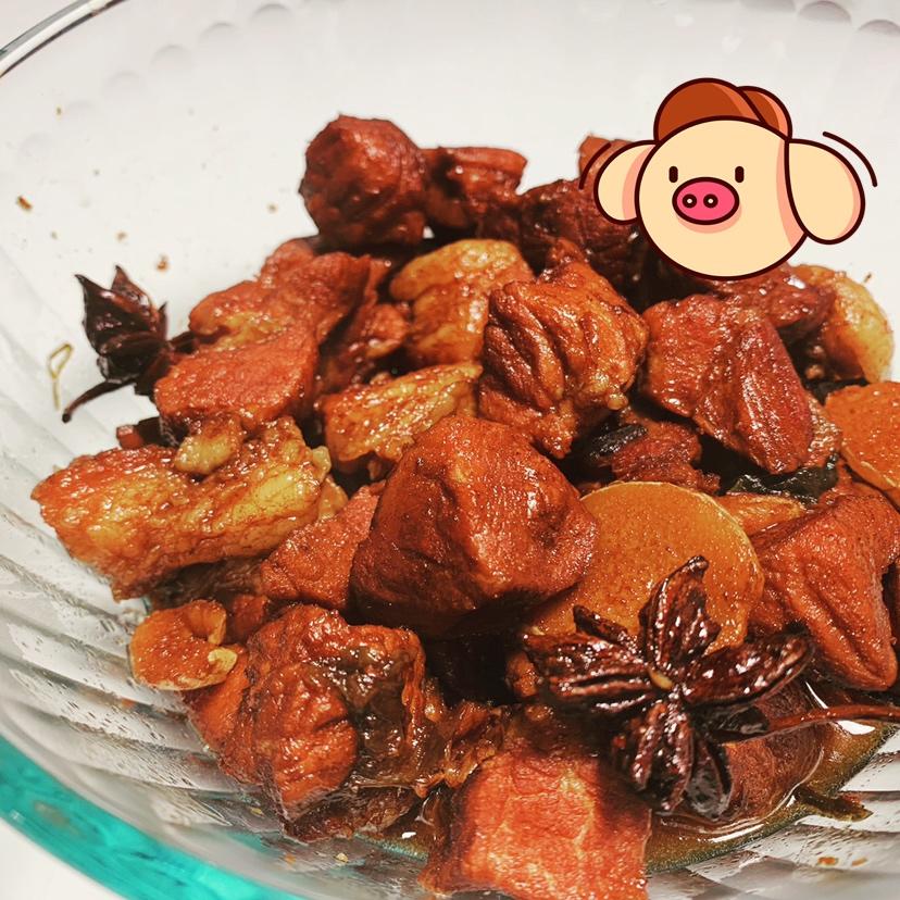 不放油的红烧肉+鹌鹑蛋