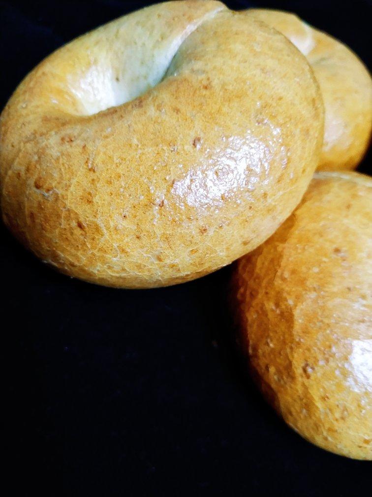 （无油）全麦黑麦贝果bagel~咬劲十足，越嚼越香