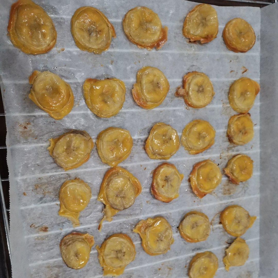 健康低脂小零食烤香蕉片